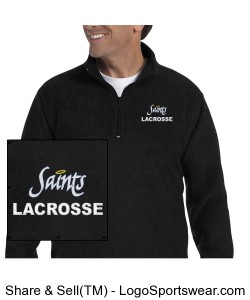 Saints Lacrosse Half Zip Fleece Pullover Design Zoom